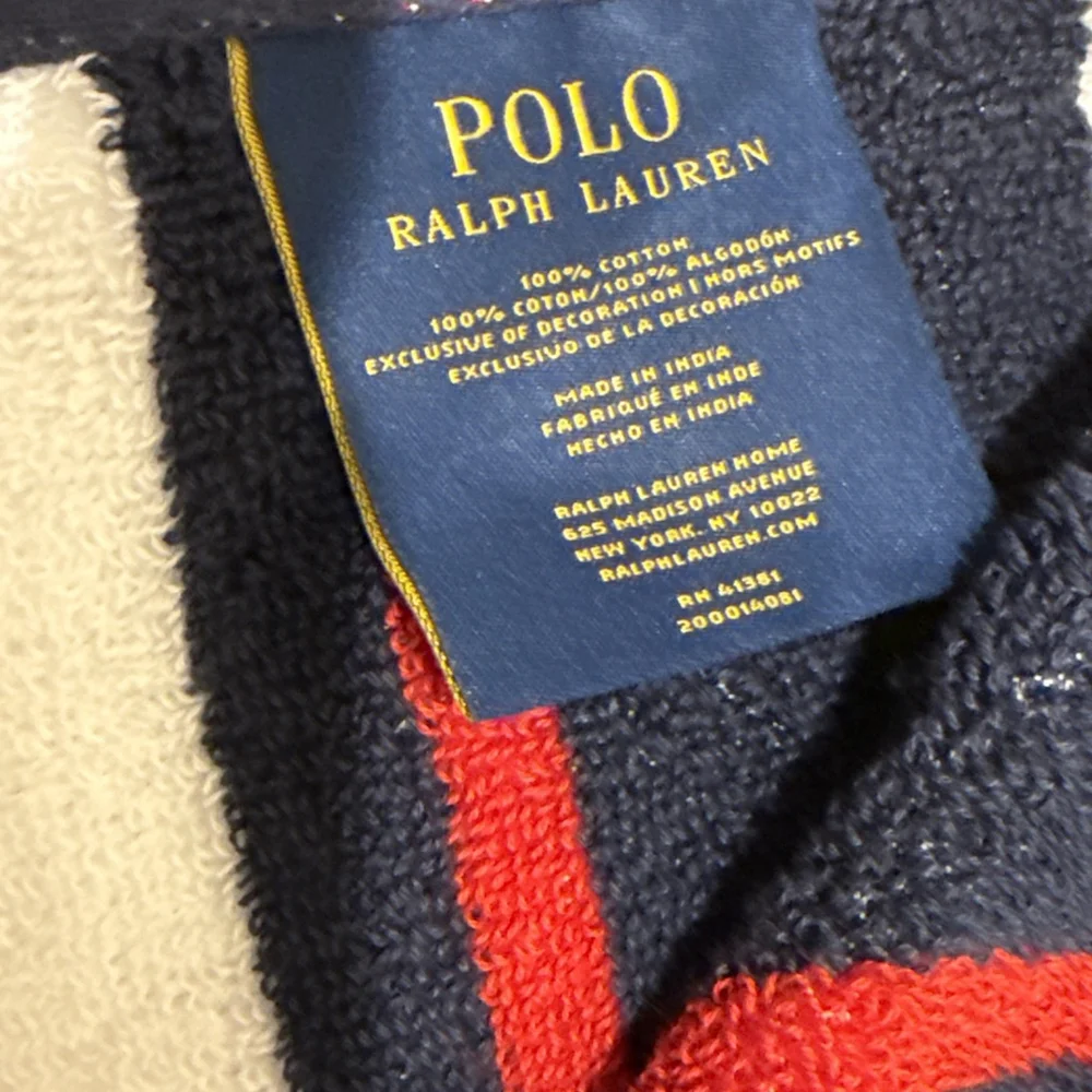 Polo Ralph Lauren 35x66 White Embroidery Pony Striped Dress Red Blue White New